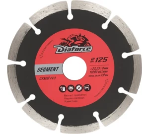 Диск алмазный 125x22.23x8х2 мм сухой рез DIAFORCE SEGMENT Диск алмазный 125x22.23x8х2 мм сухой рез DIAFORCE SEGMENT